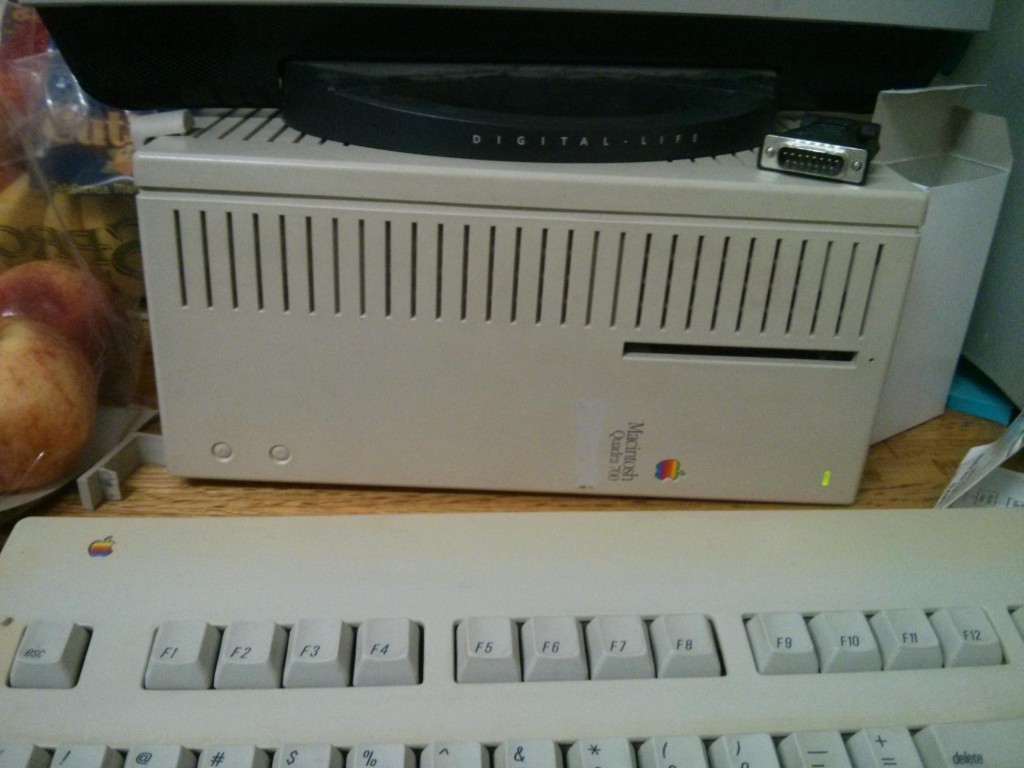 Macintosh Quadra 700. This machine was a top-of-the-line computer that cost $6000 in 1991. 